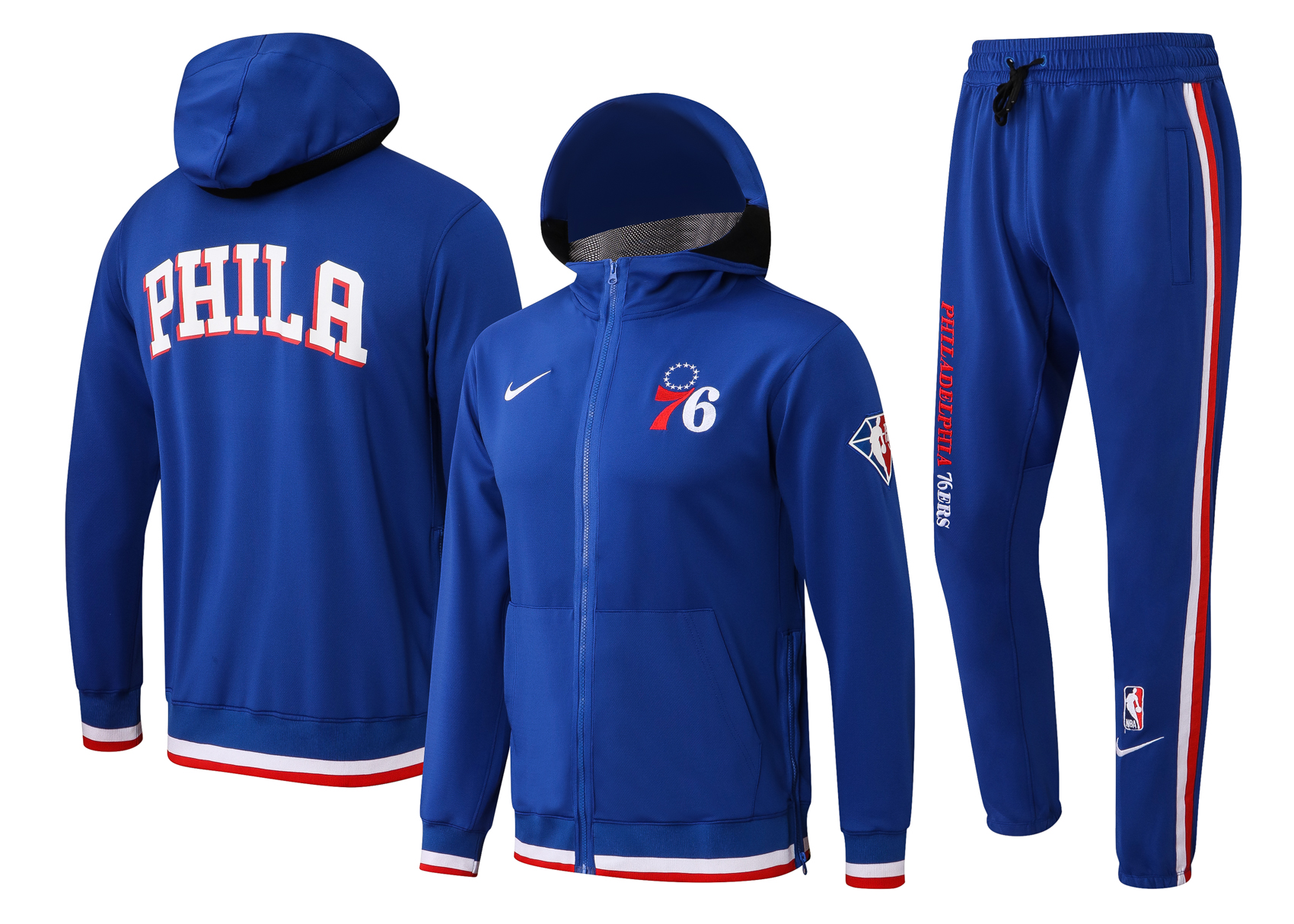 Men Philadelphia 76ers blue  2024 NBA Nike Training suit